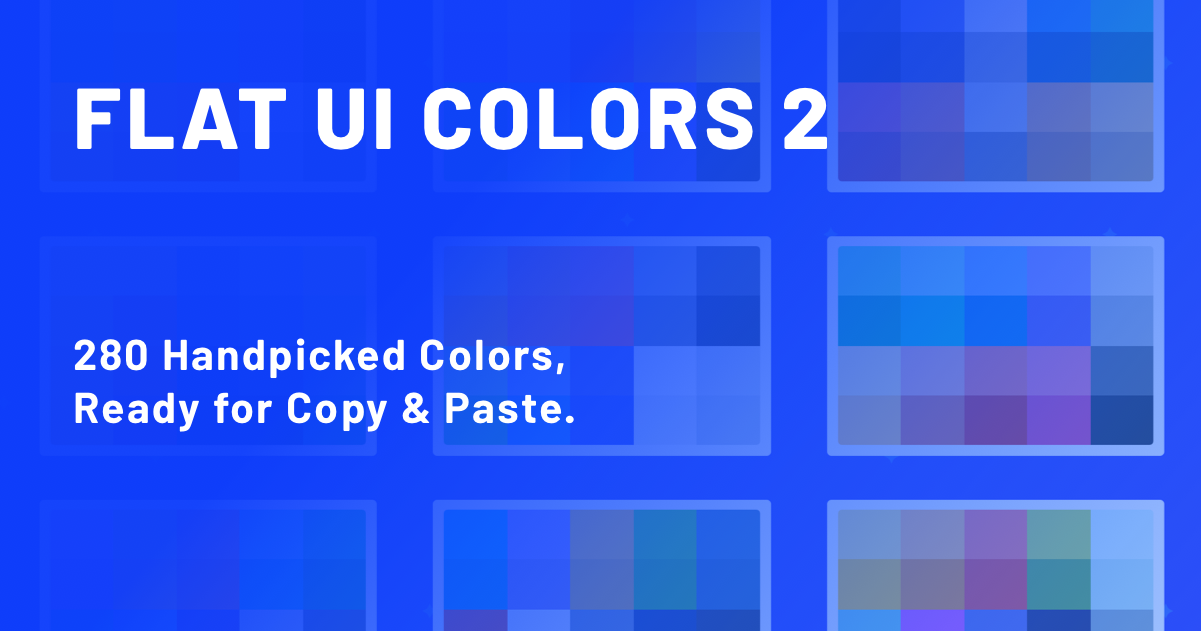 Palettes Flat Ui Colors 280 Handpicked Colors Ready For